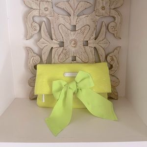 Juicy Couture Neon Lime Sequin fold clutch